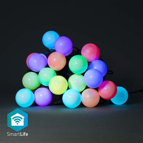 Lumi Res D Coratives Smartlife Feux De La F Te Wi Fi Blanc Rgb