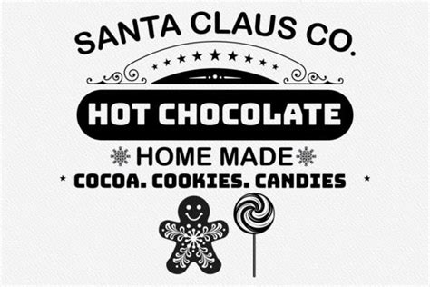 Vintage Christmas Sign, Hot Chocolate Graphic by sumim3934 · Creative ...