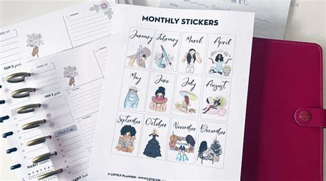 Free Monthly Seasonal Planner Stickers - Lovely Planner