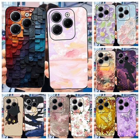 Casing For Infinix Hot 40 Hot 40 Pro Hot 40i Shockproof Phone Case Fashion Pattern Soft