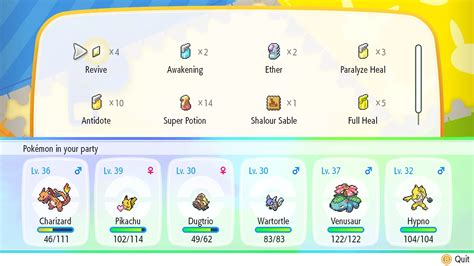 Pokémon Lets Go Pikachu And Eevee Game Ui Database