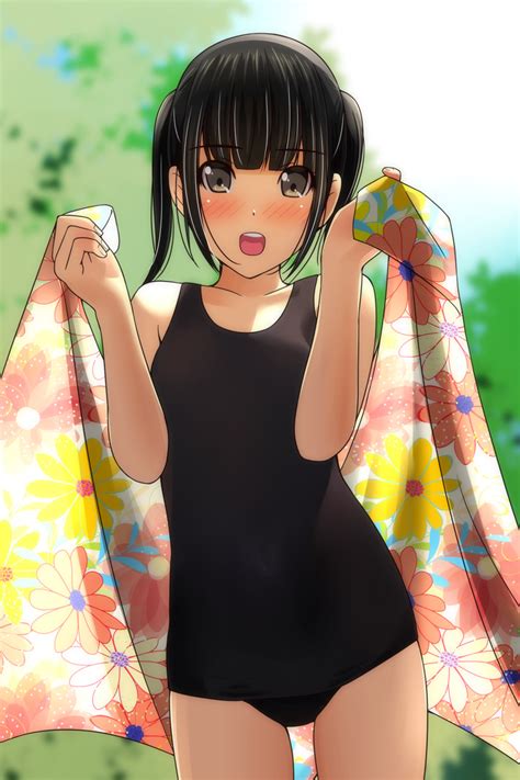 Safebooru 1girl D Absurdres Bare Arms Bare Shoulders Black Hair