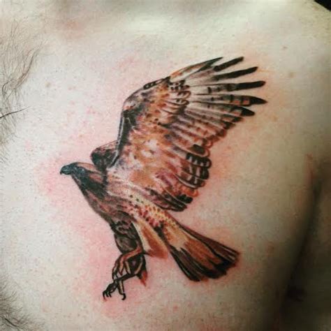 Red Tail Hawk tattoo done by Raymond Jimenez at Leviticus Tattoo in ...