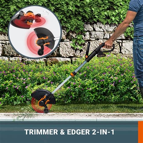 Buy Worx V Cordless Grass Trimmer Wg E X Ah Battery