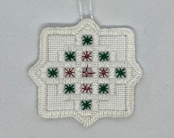 Heart Ornament Hardanger Embroidery Etsy