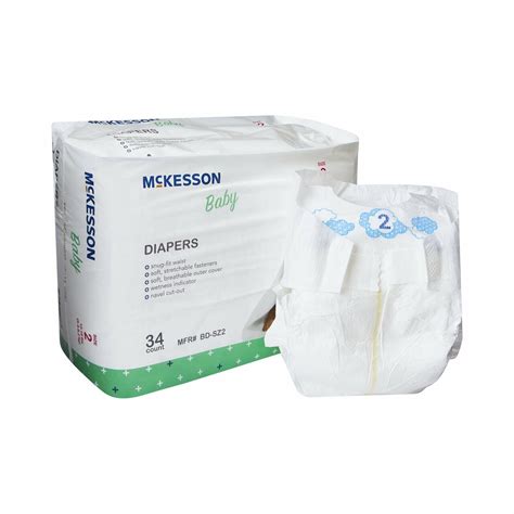 Mckesson Disposable Baby Diapers With Tab Closure Moderate Absorbency