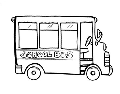 Coloriage Bus Scolaire Facile Dessin Gratuit à Imprimer