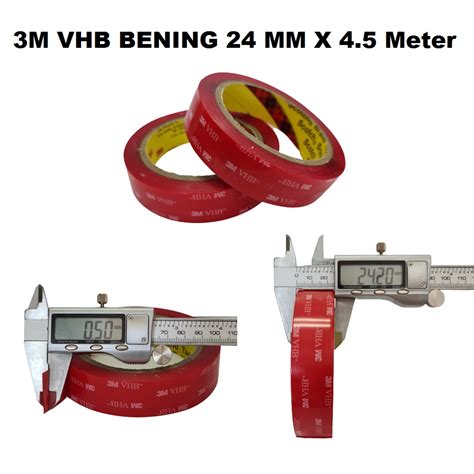 Jual Double Tape M Vhb Doubletape Bening Transparan Mm X M Mm