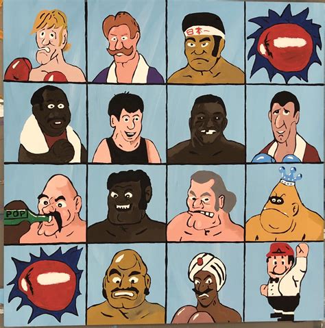 A painting I made of Mike Tyson’s PUNCH OUT!!! characters. I hope you ...