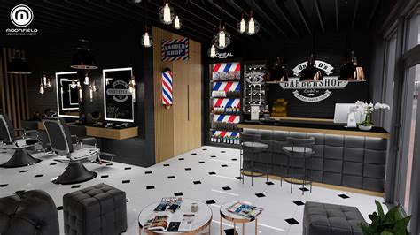 Barbershop Moonfield Studio Homify Barberias Modernas Interior De