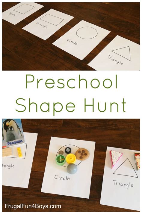 Preschool Shape Scavenger Hunt Frugal Fun For Boys And Girls Shape