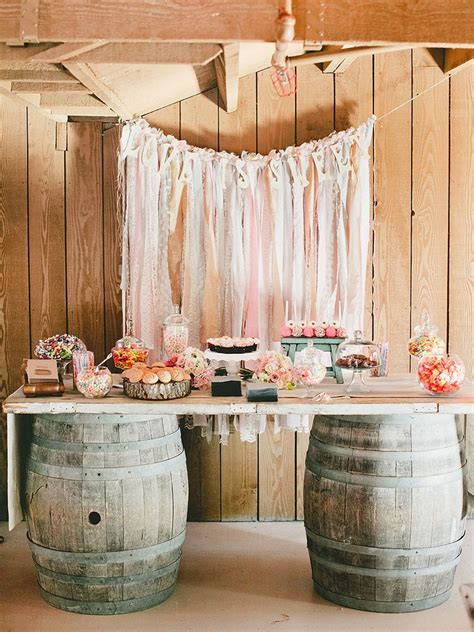 Rustic Barn Wedding Ideas Theknot Wedding Desert Table