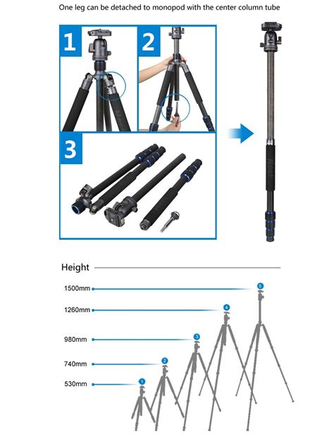 Traveller NT 6264CK Carbon Fibre Tripod Monopod Kit Camera Tripod