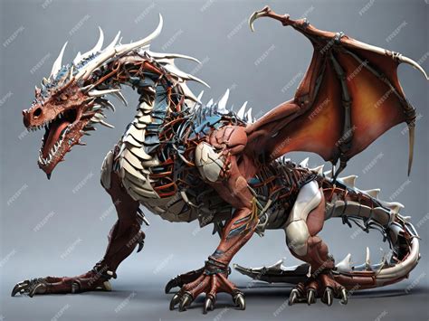 Premium Photo Detailed Dragon Anatomy Diagrams Illustrating The