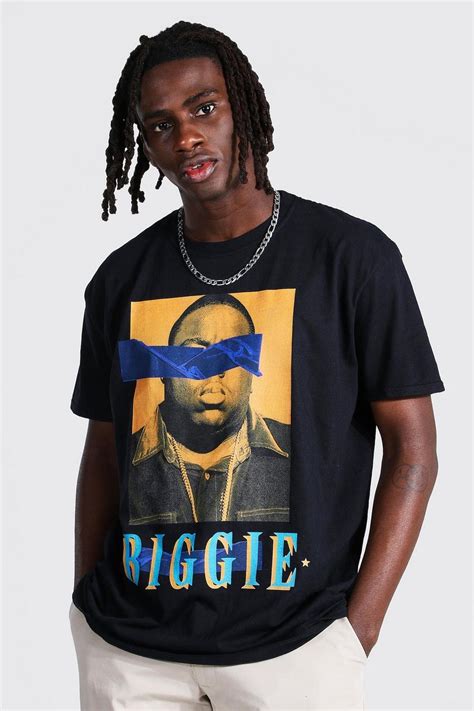 Mens Oversized Biggie License T Shirt Boohoo Uk