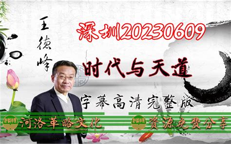 王德峰教授《时代与天道》高清字幕全集完整版 深圳2023年6月9日特别课程讲座 哔哩哔哩