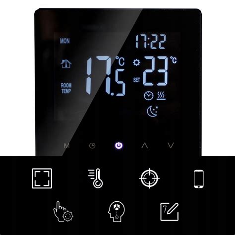 Termostat Elektroniczny Regulator Pokojowy Temperatury Dotyk LCD WiFi Tuya