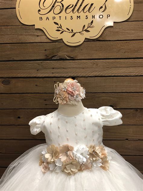Vestido De Bautizo Para Niña Vestido De Bautismo Para Niña Etsy