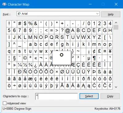 How to insert the Degree symbol on Windows 11/10