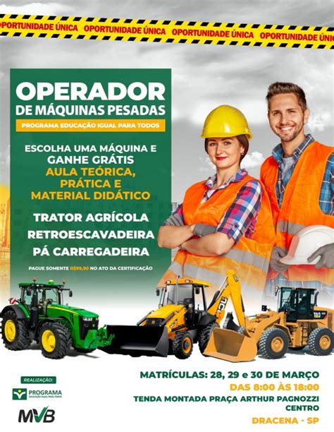 Curso Gratuito Para Operador De M Quinas Pesadas Jornal Interativo