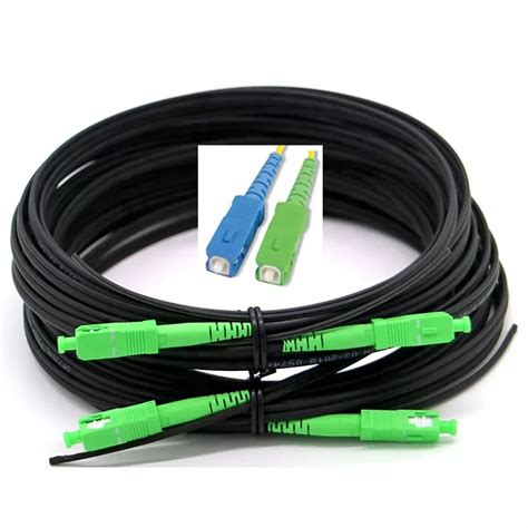 Ftth Outdoor Preconnectorized Drop Cable Mini Sc Apc To Sc Apc Fiber