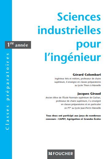 Livre Sciences Industrielles Pour Ling Nieur