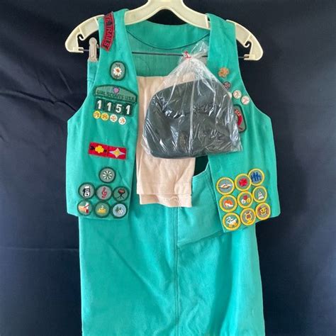 Girl Scouts Matching Sets Vintage 978 Complete Girl Scouts Uniform