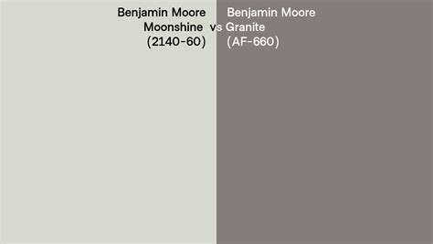 Benjamin Moore Moonshine Vs Granite Side By Side Comparison