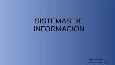 Sistemas De Informacion Ppt