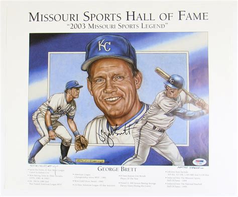 Lot Detail George Brett Mo Sports Hall Of Fame 2003 Signed Poster Psa