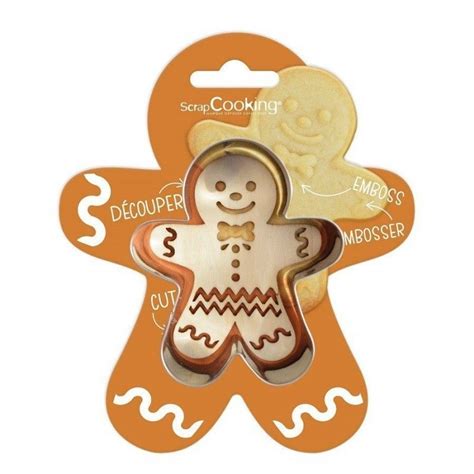 Découpoir et embosseur bois Gingerman ScrapCooking MaSpatule