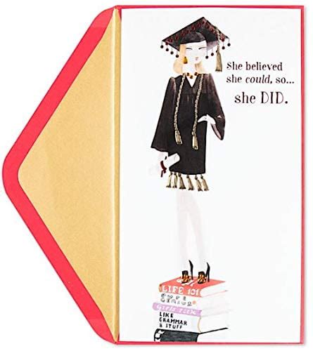 Papyrus Graduation Cards Graduate Girl She Believed Each Walmart