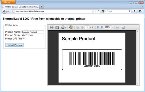 How To Print Barcode Thermal Labels To Zebra Zpl Or Epl Printers At