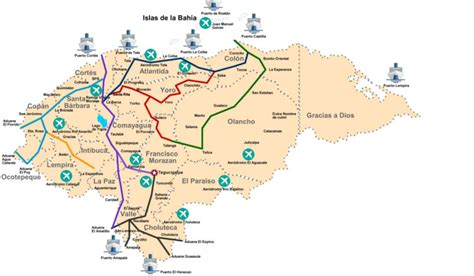 Mapa De Puertos De Honduras Los Puertos M S Importantes Del Pa S Y Su