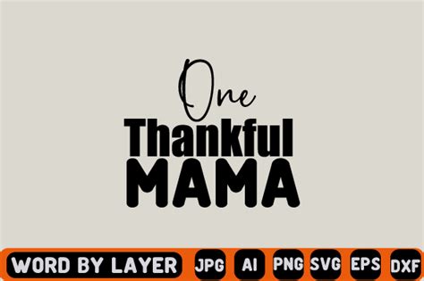 One Thankful Mama Svg Design Graphic By Craftzone · Creative Fabrica