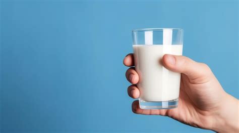 Día mundial de la leche un vaso de leche en la mano generativo ai