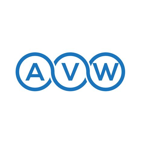 avw letter logo design  white background avw creative initials