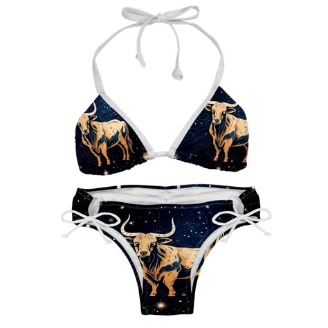 Taurus Constellation Swim Wear Bikini Set With Detachable Sponge