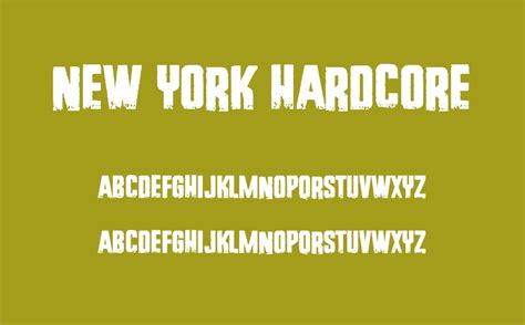 New York Hardcore Free Font