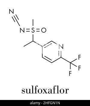 Sulfoxaflor Insecticide Molecule Skeletal Formula Stock Vector Image