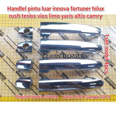 Jual Handle Pintu Luar Chrome Toyota Innova Fortuner Hilux Yaris Vios