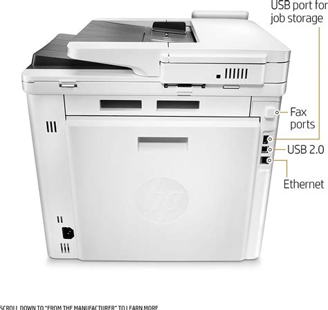 HP Color LaserJet Pro MFP M283fdn Printer, 2.7" Graphics Screen, 800MHz Processor Speed, 21ppm ...