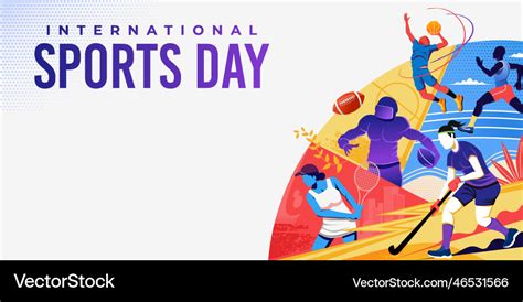 Sports background international day Royalty Free Vector