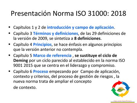 I La Nueva Norma Iso 31000 2018 Y La Gestion De Riesgos Ppt