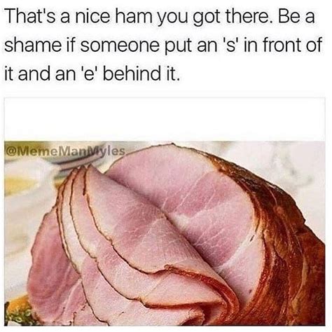 That S A Nice Ham You Got There Be A Shame If Someone Put An S In