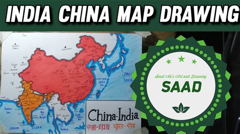 How To Draw India And China Map SAAD YouTube