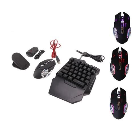 Qiilu Convertisseur De Clavier Et De Souris De Jeu à Une Main Souris à Clavier à Une Main