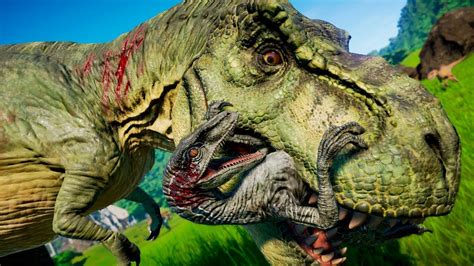 Blue Velociraptor vs T. Rex! TODAS AS SKINS! | Jurassic World Evolution ...