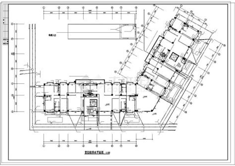 某地区的某12层住宅楼带人防建筑cad施工图纸住宅小区土木在线