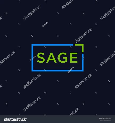 Sage Square Frame Letter Logo Design Stock Vector Royalty Free